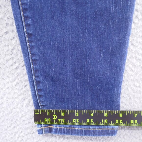 Chicos Womens Platinum Jegging Jeans 1 Size 8 Blue Distressed Studded Stretch - Picture 9 of 11
